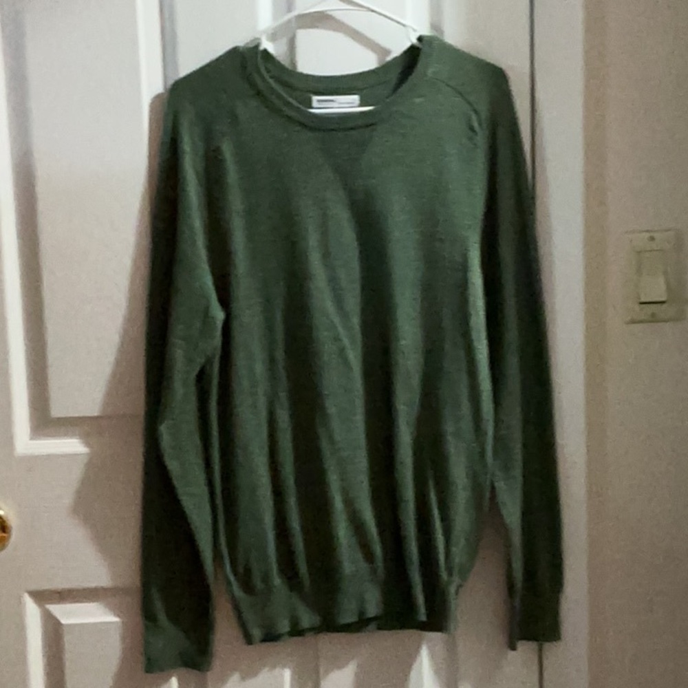 Olive Green Men's Crewneck Sweater